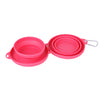 Rubber Foldable Double Bowl Pet Feeding Bowl Pets Supplies Dog Cat Bowls for travel
