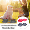 Rubber Foldable Double Bowl Pet Feeding Bowl Pets Supplies Dog Cat Bowls for travel